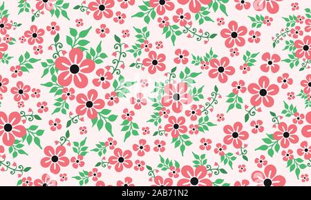 Sans ornement motif floral, belles couleurs arrière-plan. Illustration de Vecteur