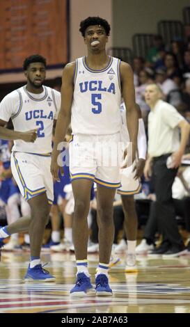 23 novembre 2019 - UCLA Bruins guard Chris Smith # 5 lors d'un match entre les Cougars de Brigham Young et l'UCLA Bruins au Lahaina Civic Center sur l'île de Maui à Lahaina, HI - Michael Sullivan/CSM. Banque D'Images