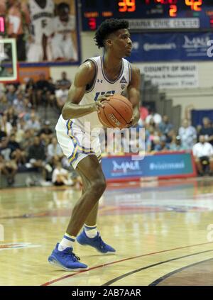 23 novembre 2019 - UCLA Bruins guard Chris Smith # 5 lors d'un match entre les Cougars de Brigham Young et l'UCLA Bruins au Lahaina Civic Center sur l'île de Maui à Lahaina, HI - Michael Sullivan/CSM. Banque D'Images