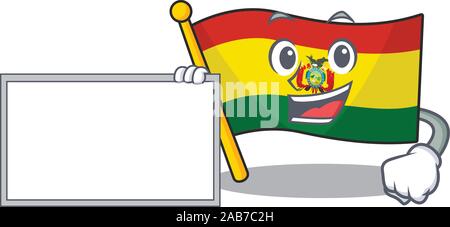 Flag Guatermala avec personnage de style design Illustration de Vecteur