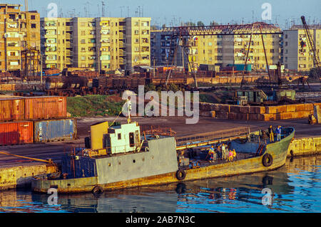 Port de Durres, Albanie le matin Banque D'Images