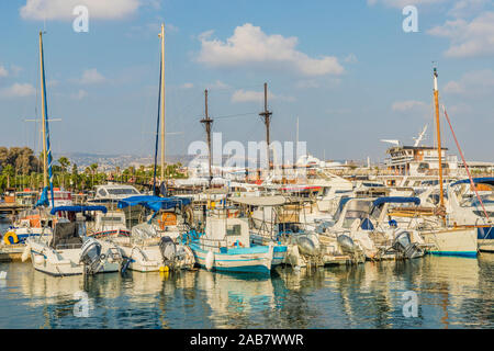 Le port de Paphos, Chypre, Europe, Méditerranée Banque D'Images