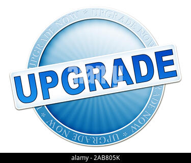 Ein Knopf mit der Aufschrift : 'upgrade' Banque D'Images