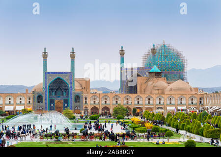 Masjed-e Imam Mosquée, Maydam-e Iman square, Site du patrimoine mondial de l'UNESCO, Ispahan, Iran, Moyen-Orient Banque D'Images