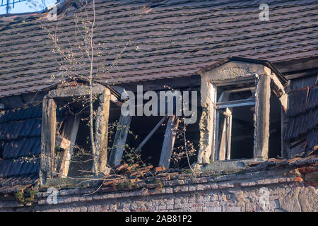 15 octobre 2019, Saxe, Meissen : les ruines d'un ancien bâtiment résidentiel peut être vu dans la vieille ville. Photo : Jens Büttner/dpa-Zentralbild/ZB Banque D'Images