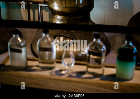 Des fragments d'whicky machines distillerie Auchentoshan, utilisé dans les distilleries d'Oban et Banque D'Images