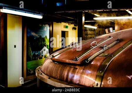 Des fragments d'whicky machines distillerie Auchentoshan, utilisé dans les distilleries d'Oban et Banque D'Images