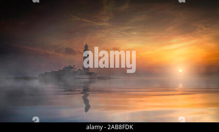 St Mary's Lighthouse Banque D'Images