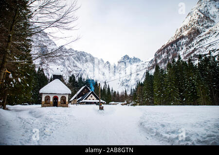 Snowy Tamar Valley en Slovénie Banque D'Images