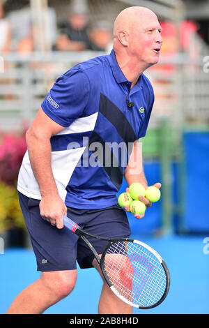 DELRAY Beach, FL - le 23 novembre : Luc Jensen assiste à la 30e édition de Chris Evert Pro-Celebrity Tennis Classic à l'Delray Beach Tennis Center le 23 novembre 2019 à Delray Beach, en Floride. Credit : MPI10 / MediaPunch Banque D'Images