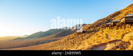 Coucher du soleil en Namibie, Afrique Banque D'Images