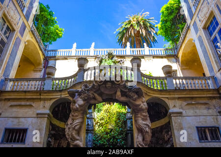 Palazzo Lomellino di Strada Nuova, à Via Garibaldi à Gênes en Ligurie Banque D'Images