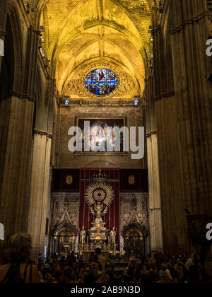 La Cathédrale de Séville - Altare dell'Argento - Autel d'argent Banque D'Images