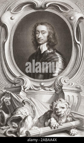 Charles Fleetwood, c.1618 - 1692. Homme politique britannique et officier de cavalerie dans l'armée parlementaire pendant la Première Guerre Civile Anglaise. D'une gravure de Jacob Houbraken, après une œuvre de Robert Walker. Banque D'Images