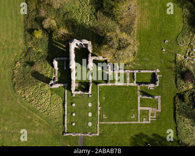 Vue aérienne de l'abbaye de 81 cm, Downpatrick, Banque D'Images