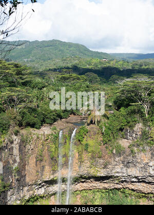 Cascade de Chamarel à l'Ile Maurice Banque D'Images