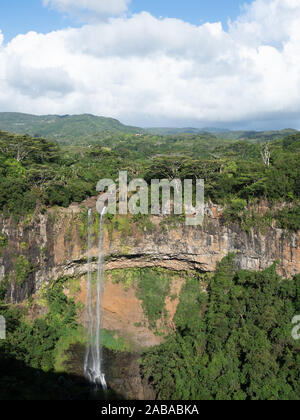 Cascade de Chamarel à l'Ile Maurice Banque D'Images