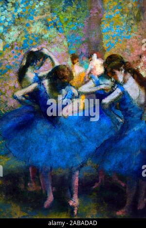 Danseurs en bleu, 1890, Edgar Degas, musée d'Orsay,Paris,France.