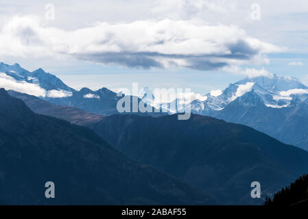 Matterhorn, Monte Cervino, Bettmeralp, Wallis dans les alpes suisses en Suisse, l'Europe de l'Ouest Banque D'Images