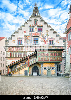 Ein Blick auf das Alte Rathaus à Lindau, Allemagne Banque D'Images