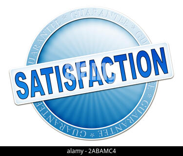 Ein Knopf mit der Aufschrift : "satisfaction" Banque D'Images