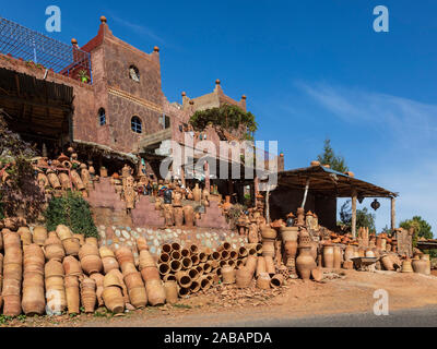 La poterie, la vallée de l'Ourika, près de Marrakech, Haut Atlas, Maroc, Maghreb, Afrique du Nord Banque D'Images