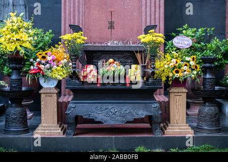 Hanoi, Vietnam - 11 octobre 2019 : Monuments et tombes pour ceux qui sont perdus dans la guerre du Vietnam à la prison de Hanoï Banque D'Images