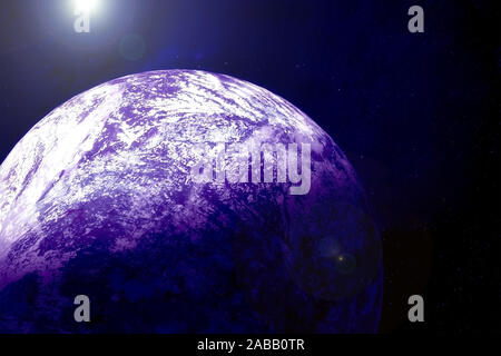 Exoplanète découverte dans les rayons de l'étoile. Éléments de cette image fournie par la NASA Banque D'Images