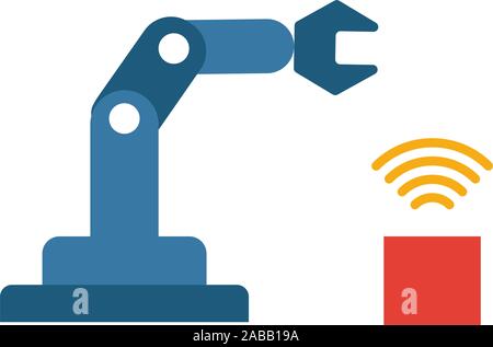 Les systèmes physiques Cyber icône. Des éléments simples de couleur à partir de la collection de l'industrie 4.0 Illustration de Vecteur