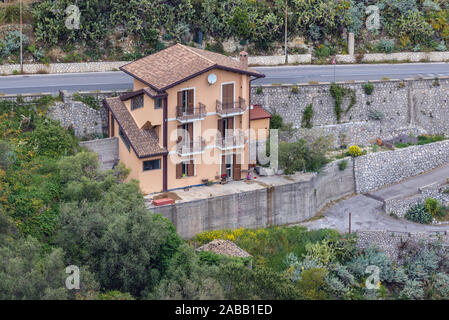 Chambre à Castelmola ville dans la province de Messine dans la région Sicile Banque D'Images