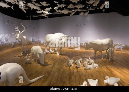 MILAN, ITALIE - 30 mai : l'installation à l'intérieur de zéro à l'Expo, le pavillon de l'exposition universelle sur le thème de la nourriture le 30 mai 2015 à Milan Banque D'Images