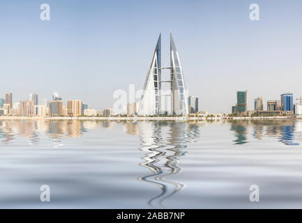 World Trade Center et skyine de Manama à Bahreïn Banque D'Images