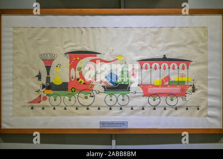 Hanoi, Vietnam - 11 octobre 2019 : Artwork conçu par des prisonniers américains à Hanoi la prison politique pendant la guerre du vietnam Banque D'Images