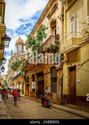 La Havane, Cuba, juillet 2019, scène urbaine dans la rue San Ignacio Banque D'Images