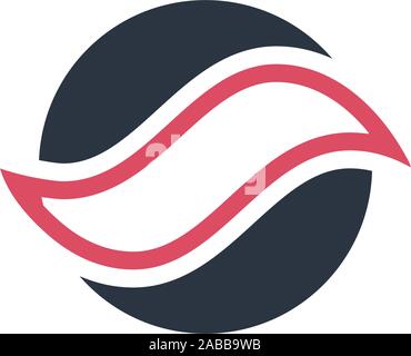 Conception de Logo de l'onde circulaire. Stock Vector illustration isolé sur fond blanc. Illustration de Vecteur