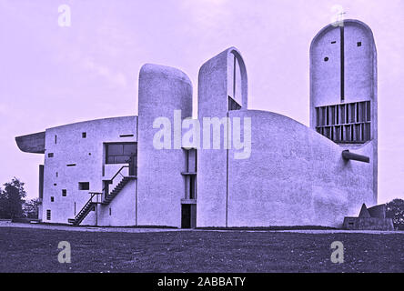 Notre Dame du Haut.Ronchamp, Haute-Saône, Belfort. Banque D'Images