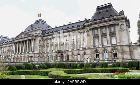 Bruxelles, Belgique - 13 octobre, 2017 : En passant devant le palais royal à Bruxelles Banque D'Images