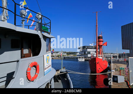 L'Armée américaine historique Tug & Lightship, Le Havre, Normandie, France Banque D'Images