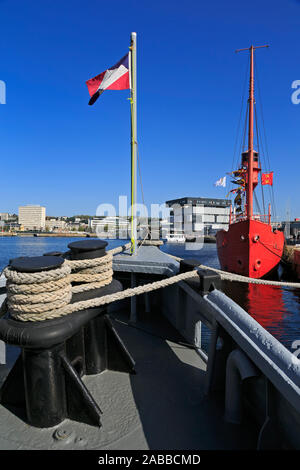 L'Armée américaine historique Tug & Lightship, Le Havre, Normandie, France Banque D'Images