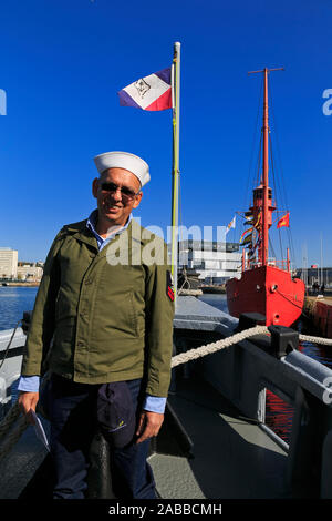 L'Armée américaine historique Tug & Lightship, Le Havre, Normandie, France Banque D'Images