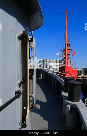 L'Armée américaine historique Tug & Lightship, Le Havre, Normandie, France Banque D'Images