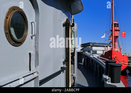 L'Armée américaine historique Tug & Lightship, Le Havre, Normandie, France Banque D'Images