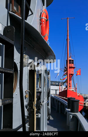 L'Armée américaine historique Tug & Lightship, Le Havre, Normandie, France Banque D'Images