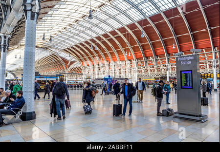 La gare de Paddington London UK Banque D'Images