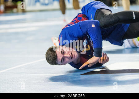 Leon, Espagne. 26 novembre, 2019. Ludovic Fabregas (FC Barcelone) lors de match de hand de l'Asobal Ligue espagnole entre Ademar Leon et le FC Barcelone au centre de sports le 26 novembre 2019 à León, Espagne. © David Gato/Alamy Live News Banque D'Images