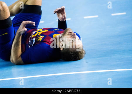 Leon, Espagne. 26 novembre, 2019.Luka Cindric (FC Barcelone) lors de match de hand de l'Asobal Ligue espagnole entre Ademar Leon et le FC Barcelone au centre de sports le 26 novembre 2019 à León, Espagne. © David Gato/Alamy Live News Banque D'Images