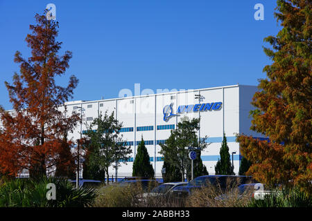 NORTH Charleston, SC -21 nov 2019- Vue de l'usine de Boeing et de livraison près de l'Aéroport International de Charleston (CHS) à North Charleston, Banque D'Images