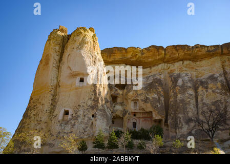 Église de Cavusin en Cappadoce, Turquie Banque D'Images