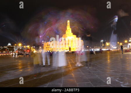 Souq waqif de nuit Banque D'Images