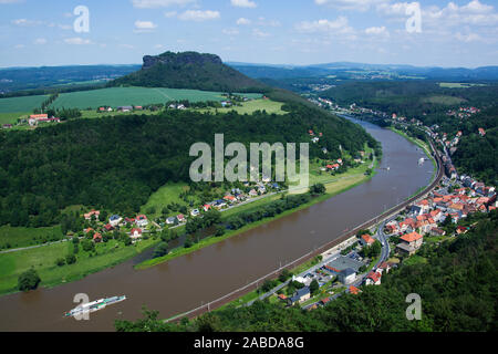 Die Elbe, Saechsische Schweiz, Banque D'Images